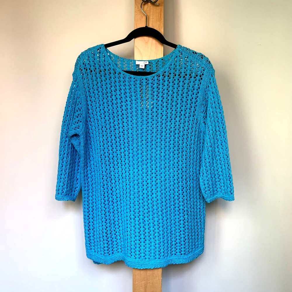 J Jill open weave sweater -S
